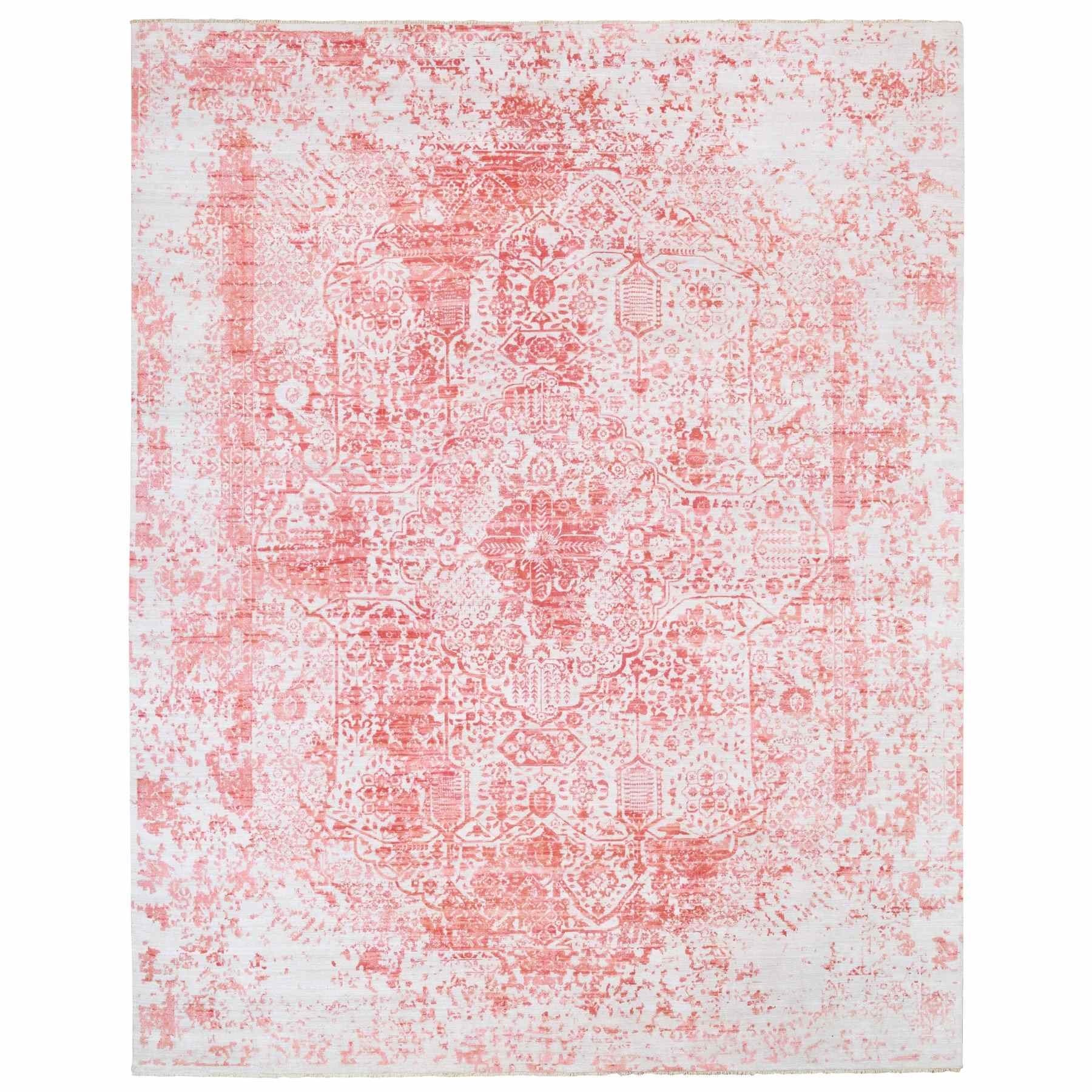 Transitional Hand Knotted Ivory Rug No: 1124712