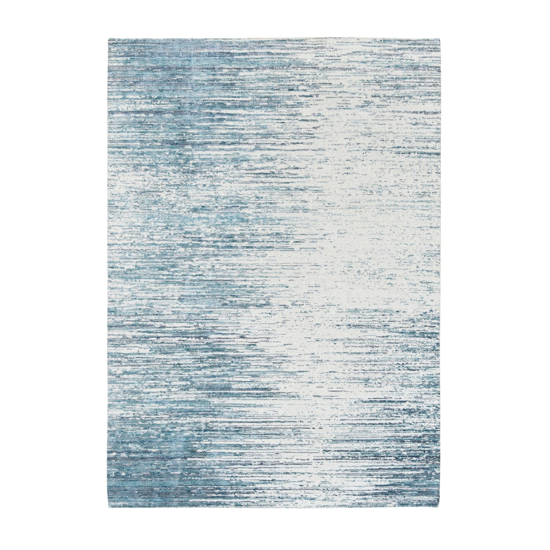 Mid Century Modern Collection Hand Loomed Grey Rug No: 1124718