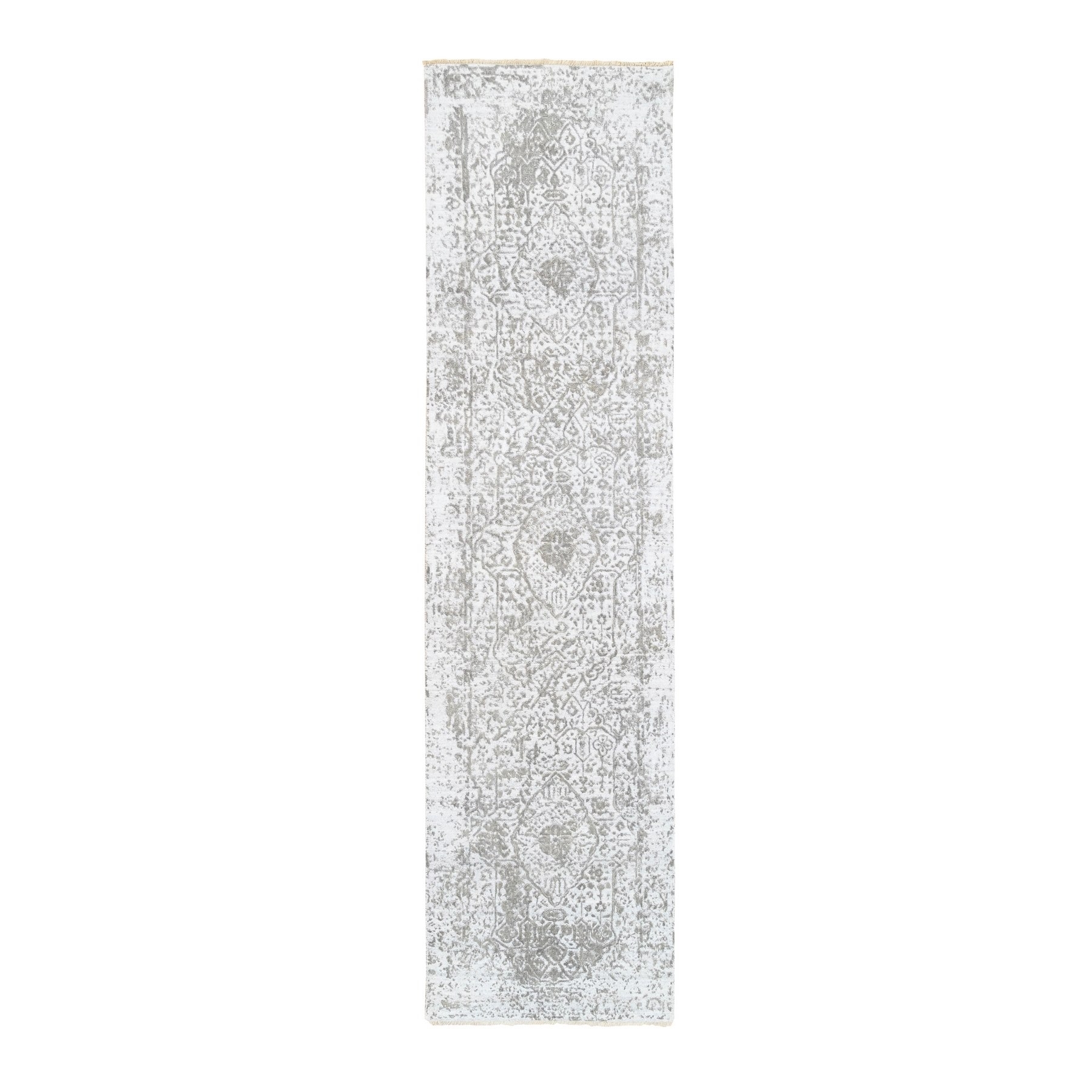 Transitional Hand Knotted Ivory Rug No: 1124722