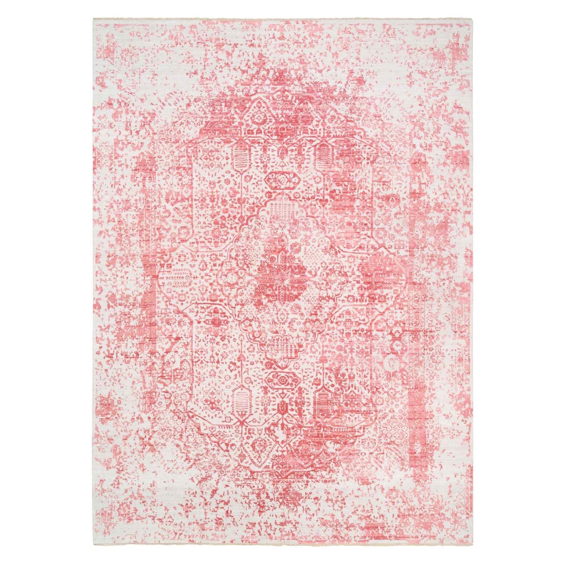 Transitional Hand Knotted Ivory Rug No: 1124740