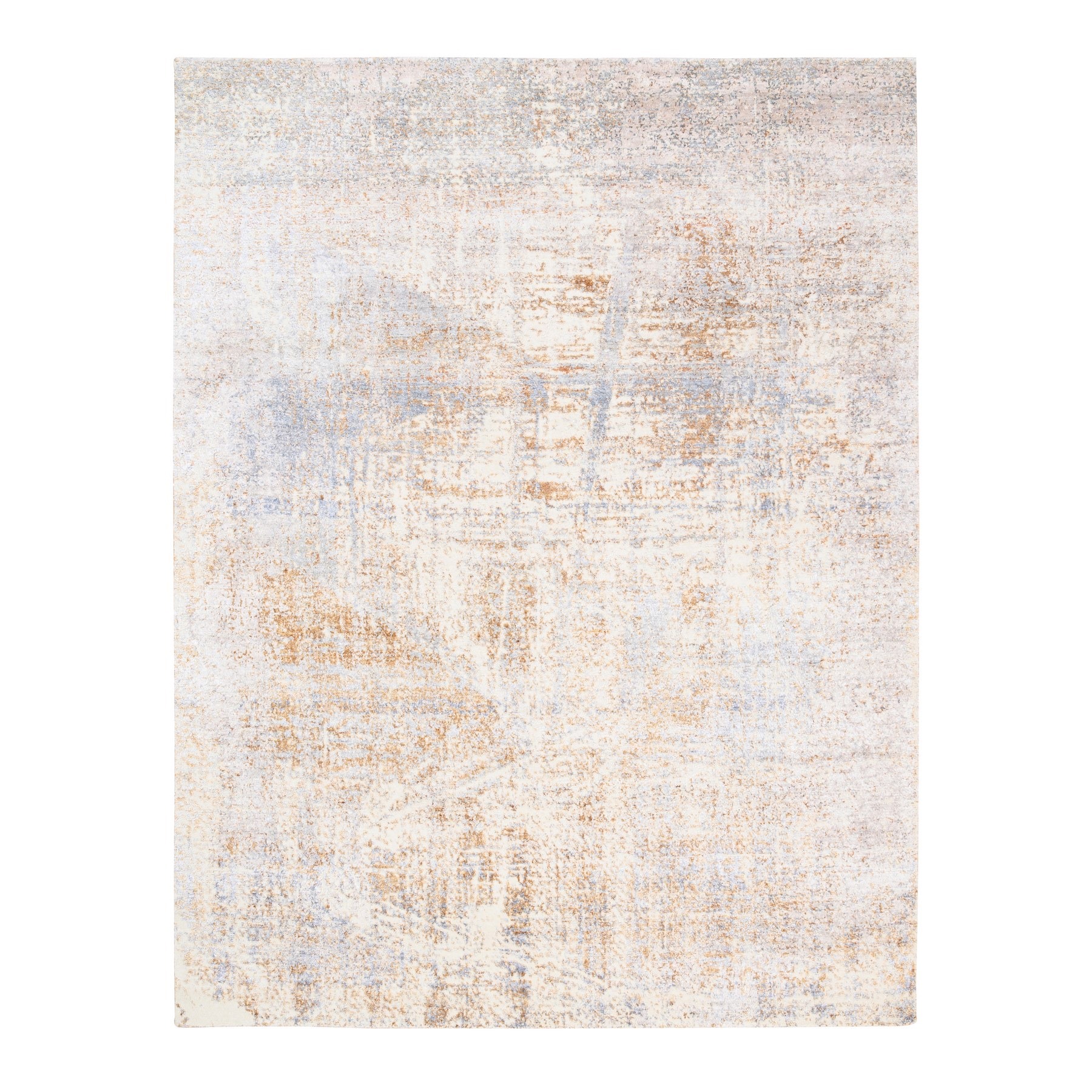 Mid Century Modern Collection Hand Knotted Ivory Rug No: 1124848