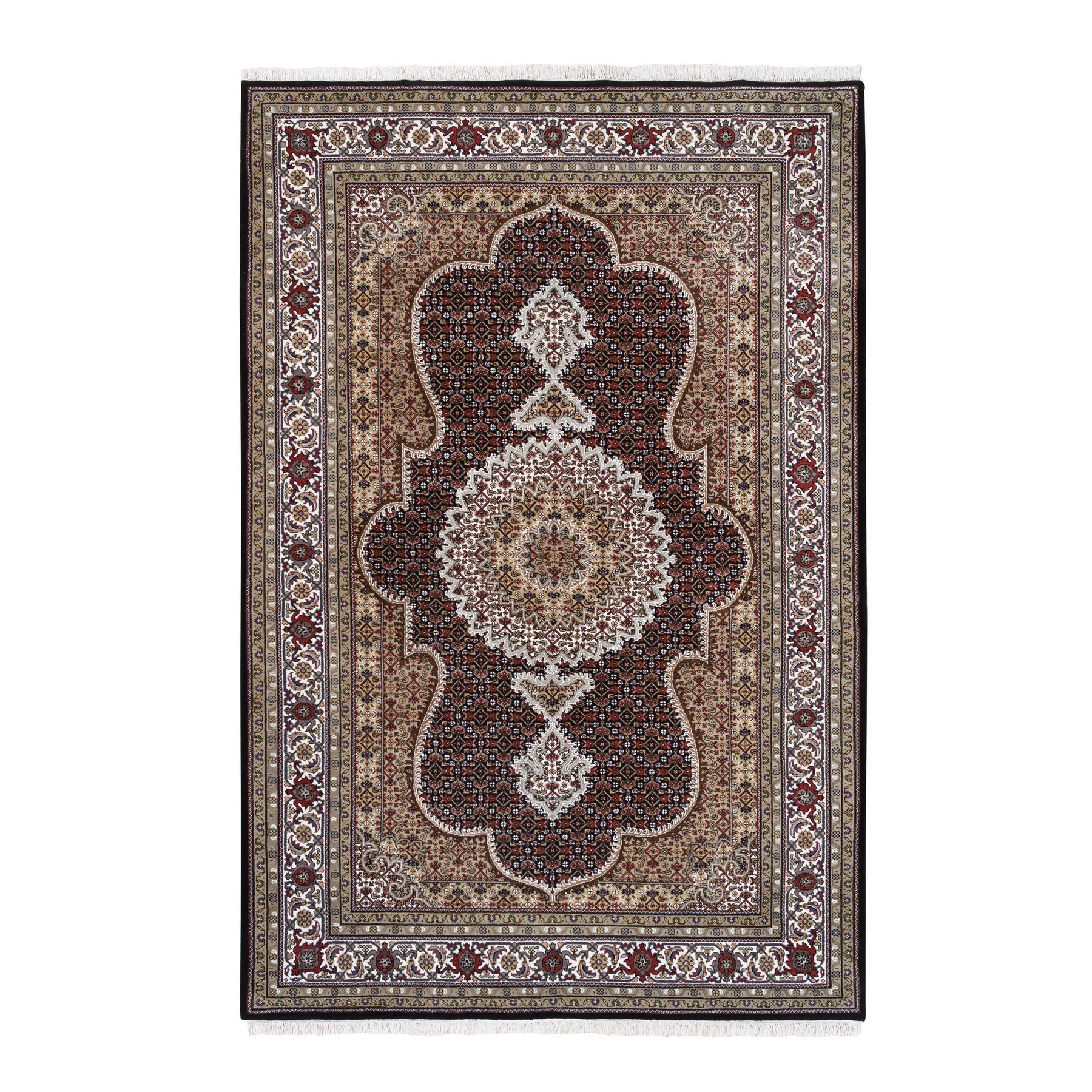 Pirniakan Collection Hand Knotted Black Rug No: 1125088
