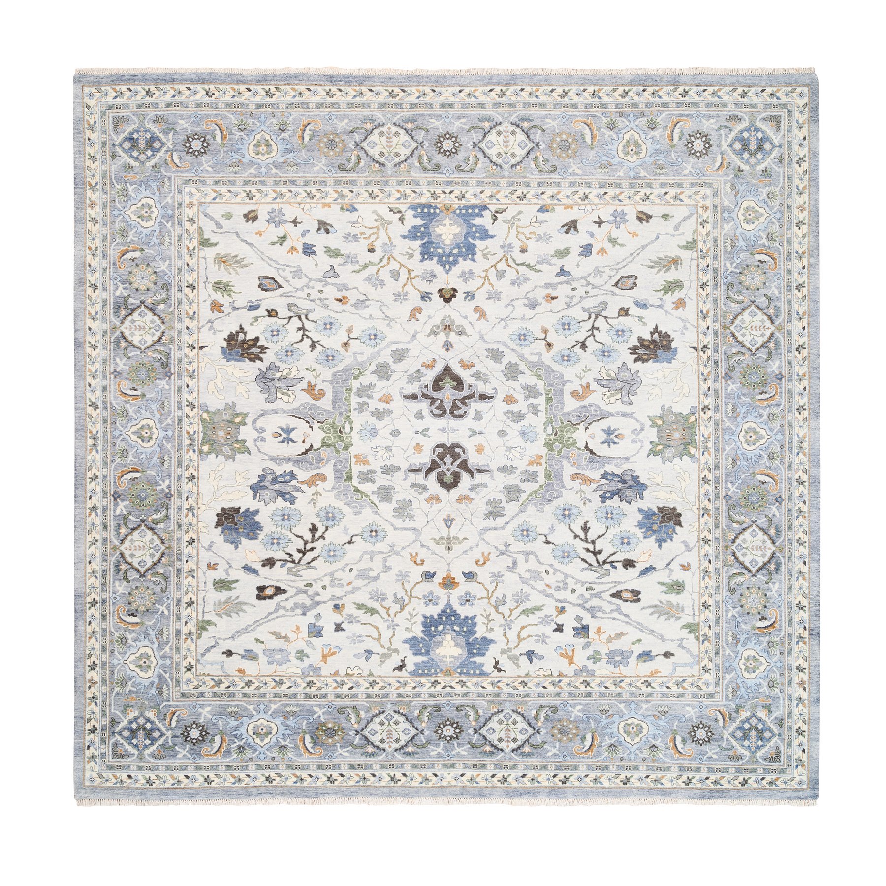 Agra And Turkish Collection Hand Knotted Grey Rug No: 1125348