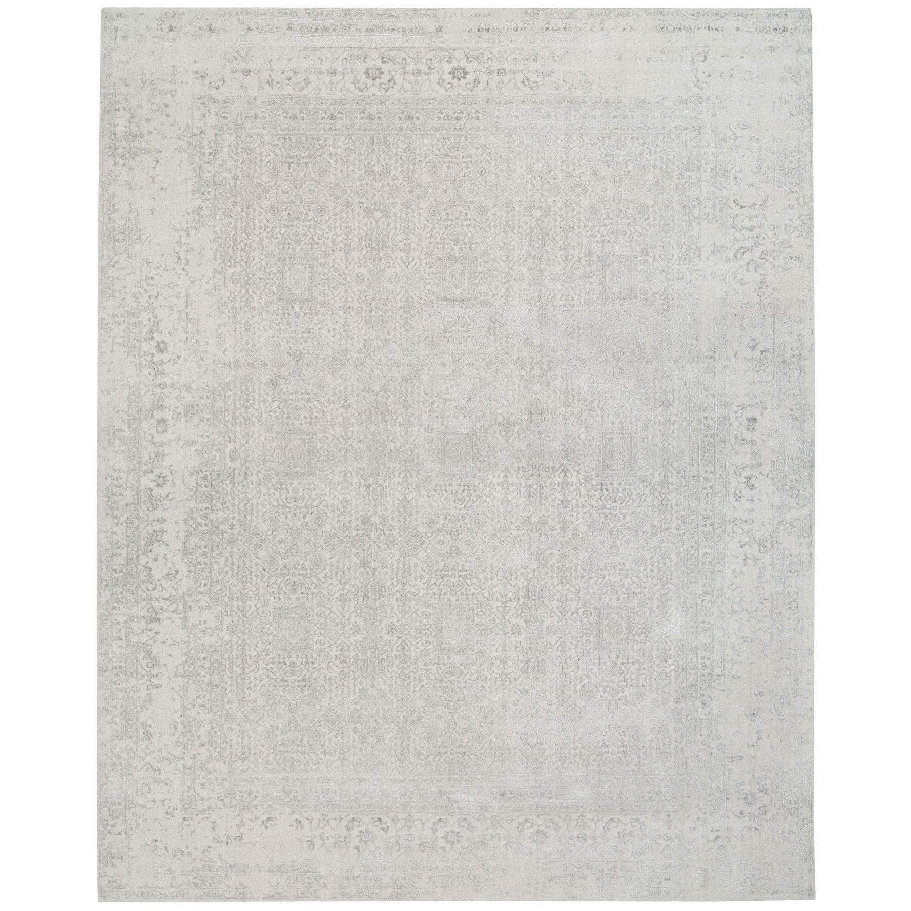 Mid Century Modern Collection Hand Loomed Beige Rug No: 1125672