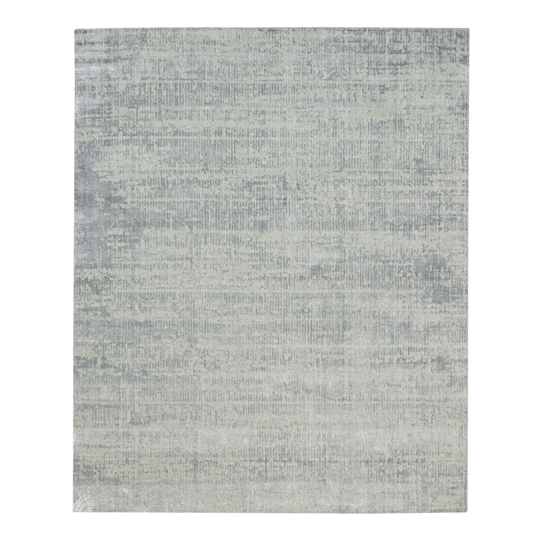 Mid Century Modern Collection Hand Loomed Grey Rug No: 1125736