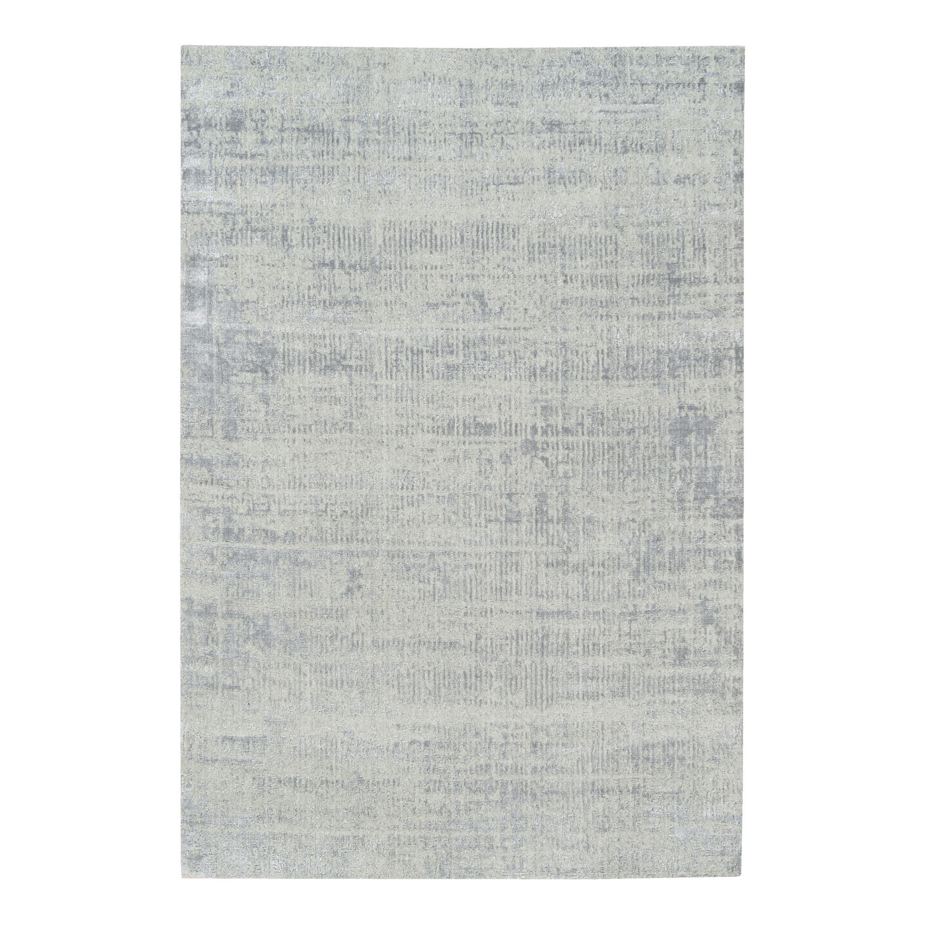 Mid Century Modern Collection Hand Loomed Grey Rug No: 1125746