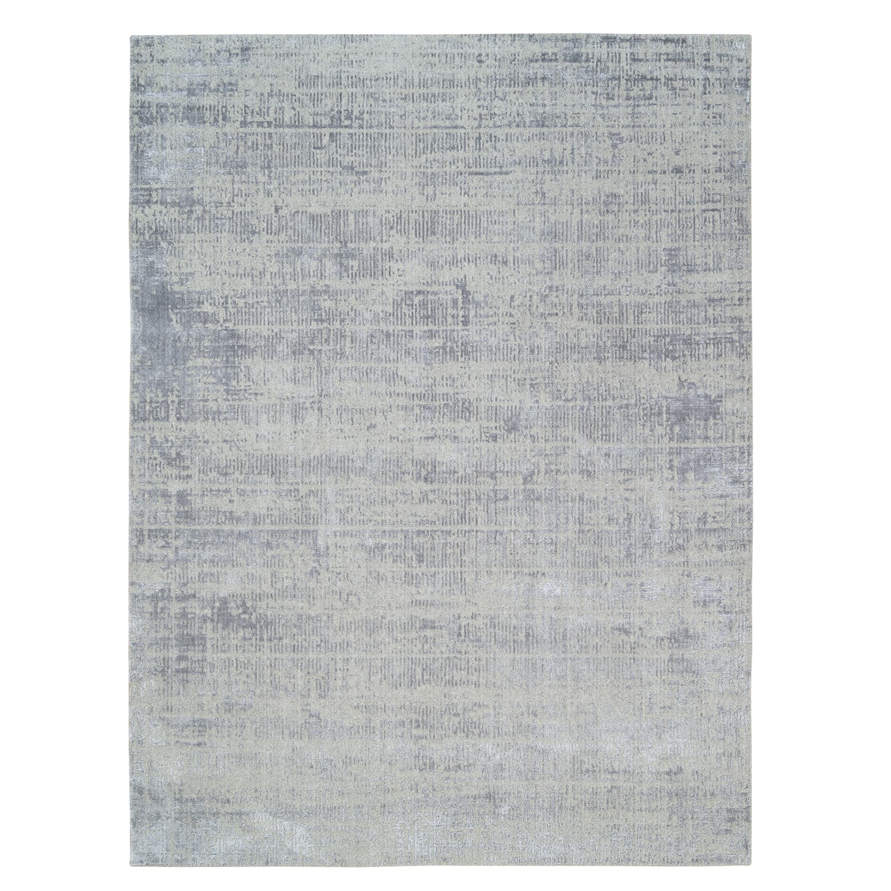 Mid Century Modern Collection Hand Loomed Grey Rug No: 1125768
