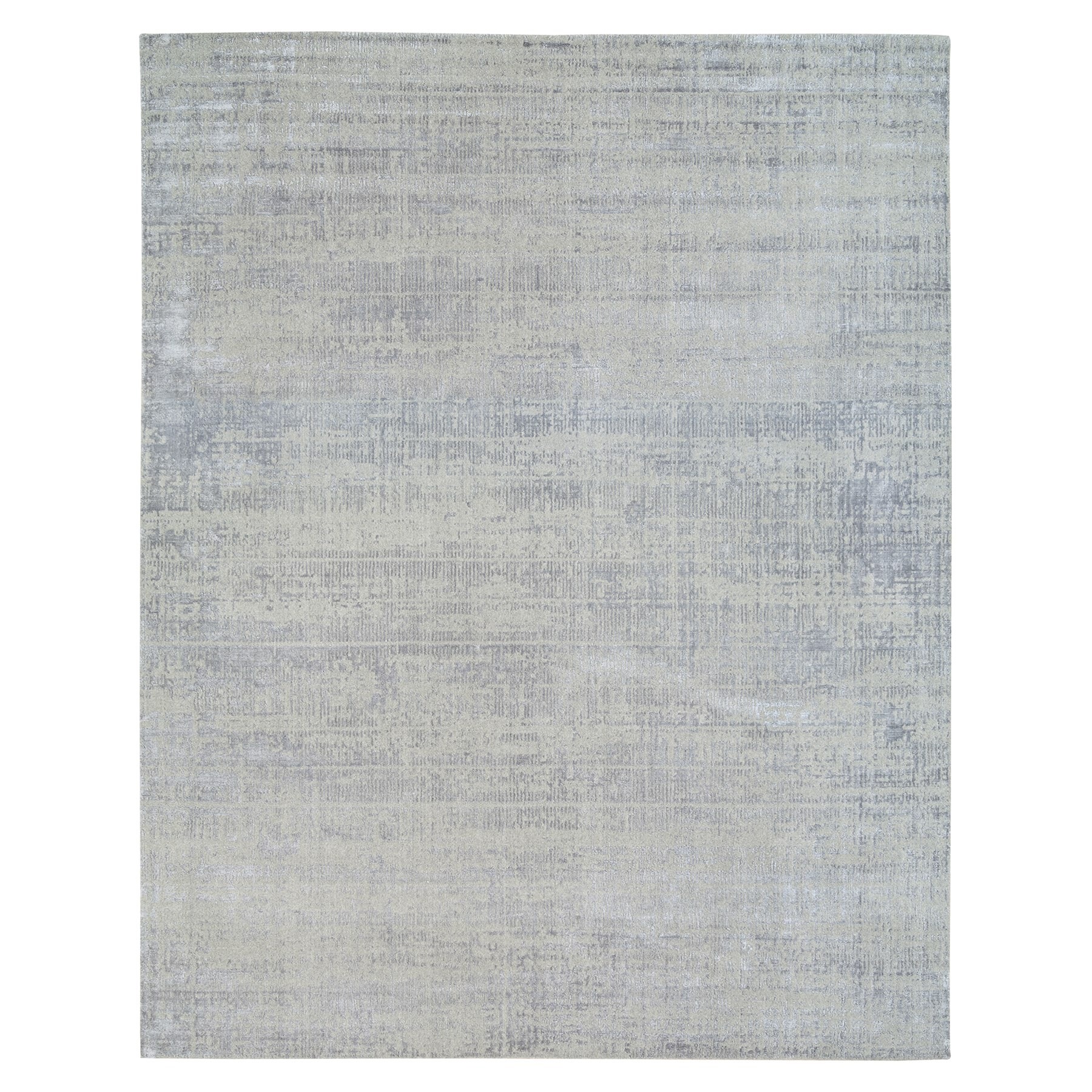 Mid Century Modern Collection Hand Loomed Grey Rug No: 1125770