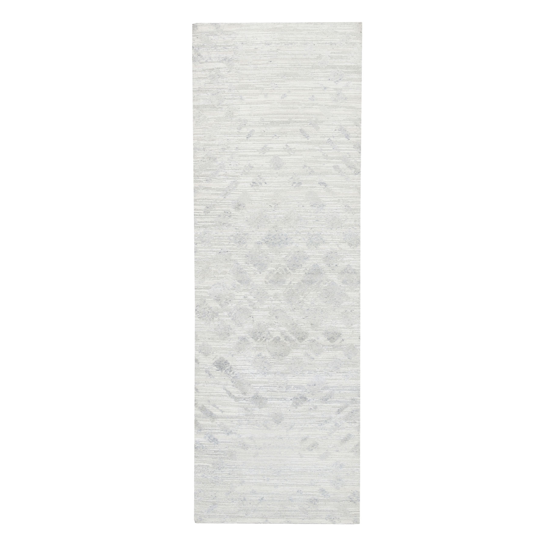 Mid Century Modern Collection Hand Knotted Grey Rug No: 1125812