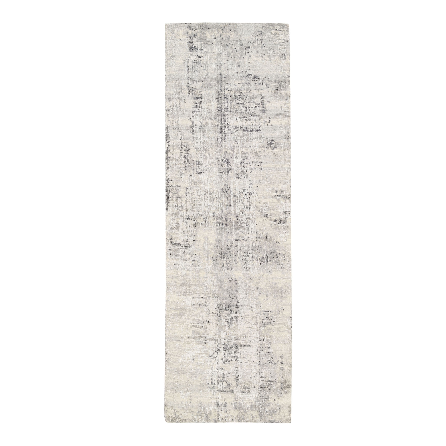 Mid Century Modern Collection Hand Knotted Beige Rug No: 1125826
