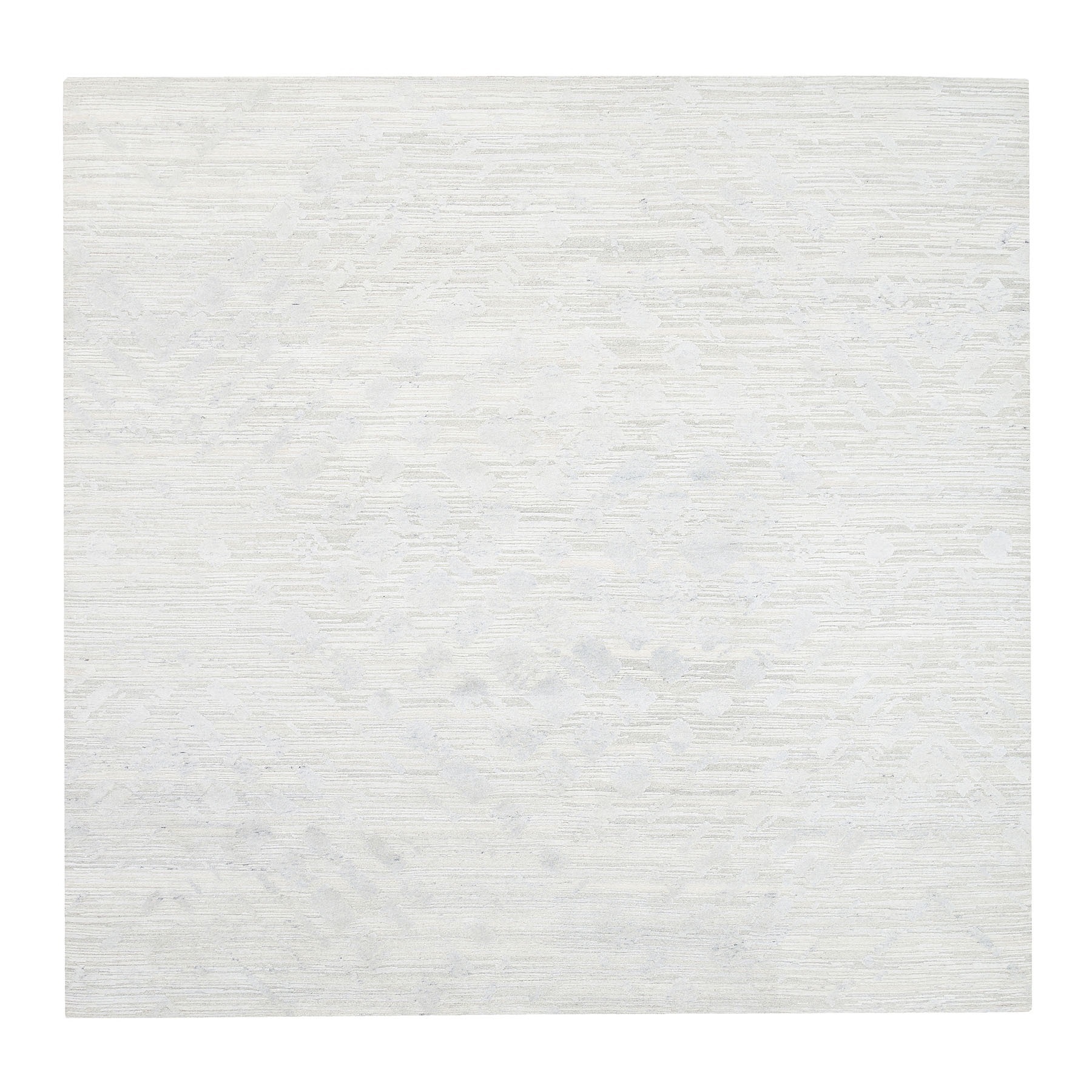 Mid Century Modern Collection Hand Knotted Ivory Rug No: 1125848