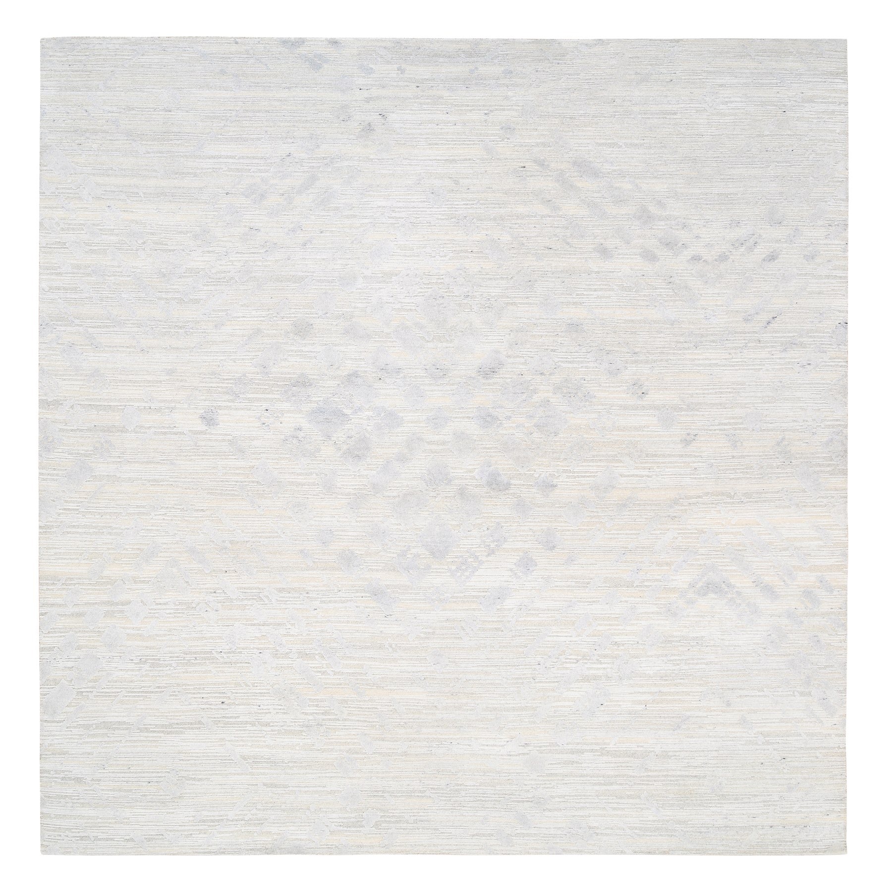 Mid Century Modern Collection Hand Knotted Ivory Rug No: 1125862