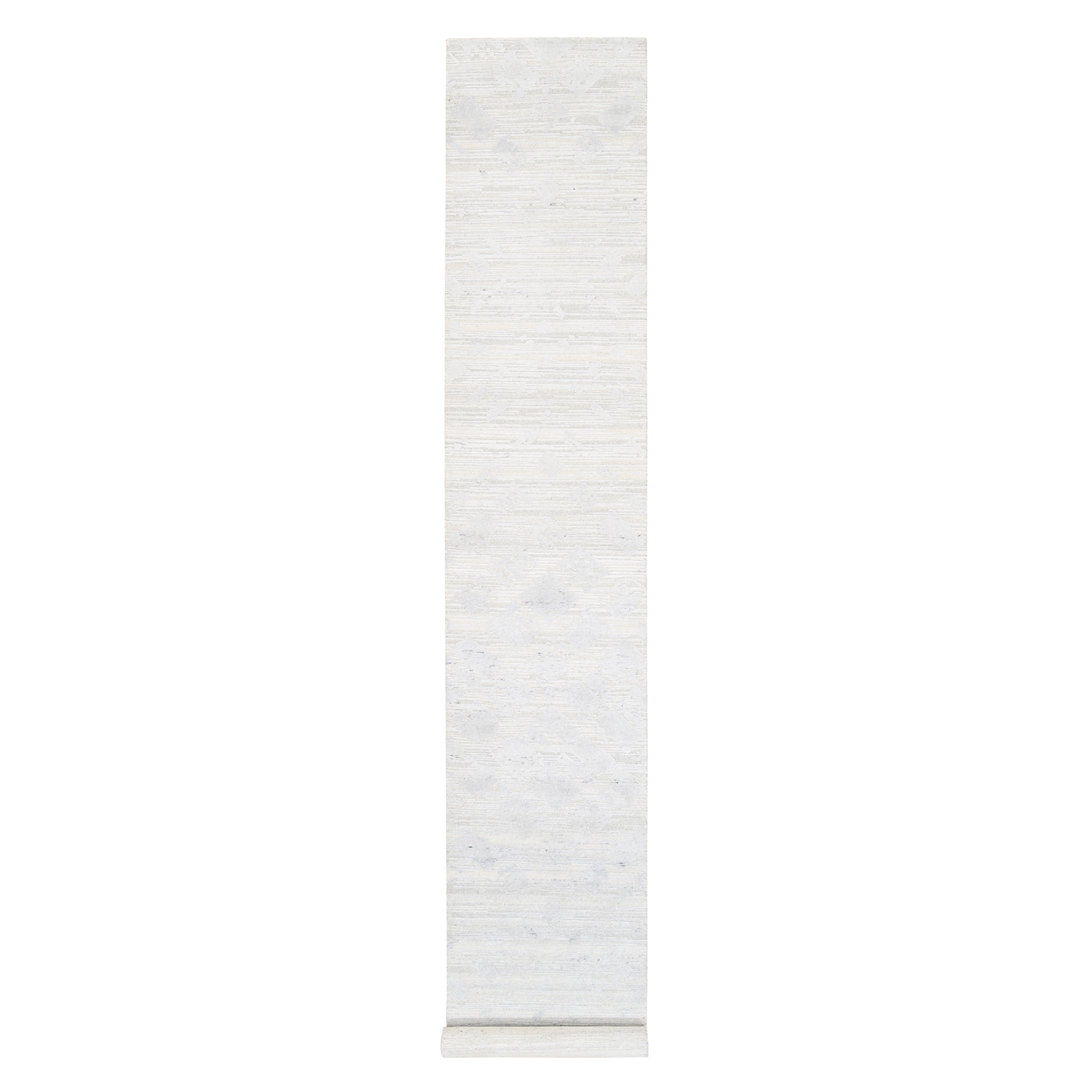 Mid Century Modern Collection Hand Knotted Grey Rug No: 1125872