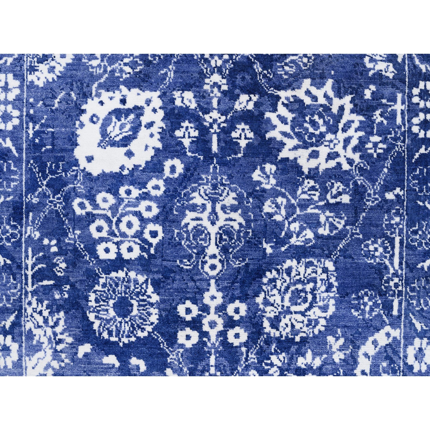 Transitional Hand Knotted Blue 1125878 Rug