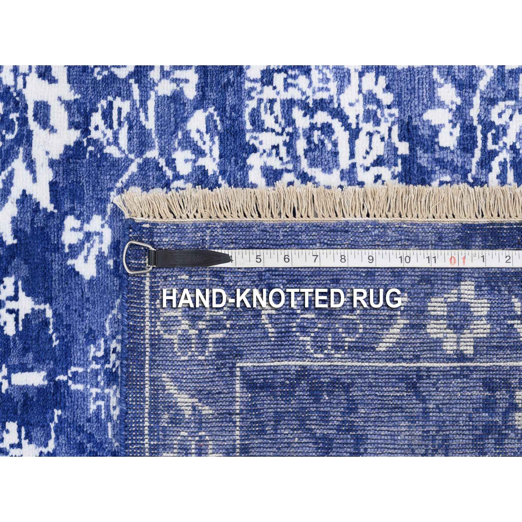 Transitional Hand Knotted Blue 1125878 Rug
