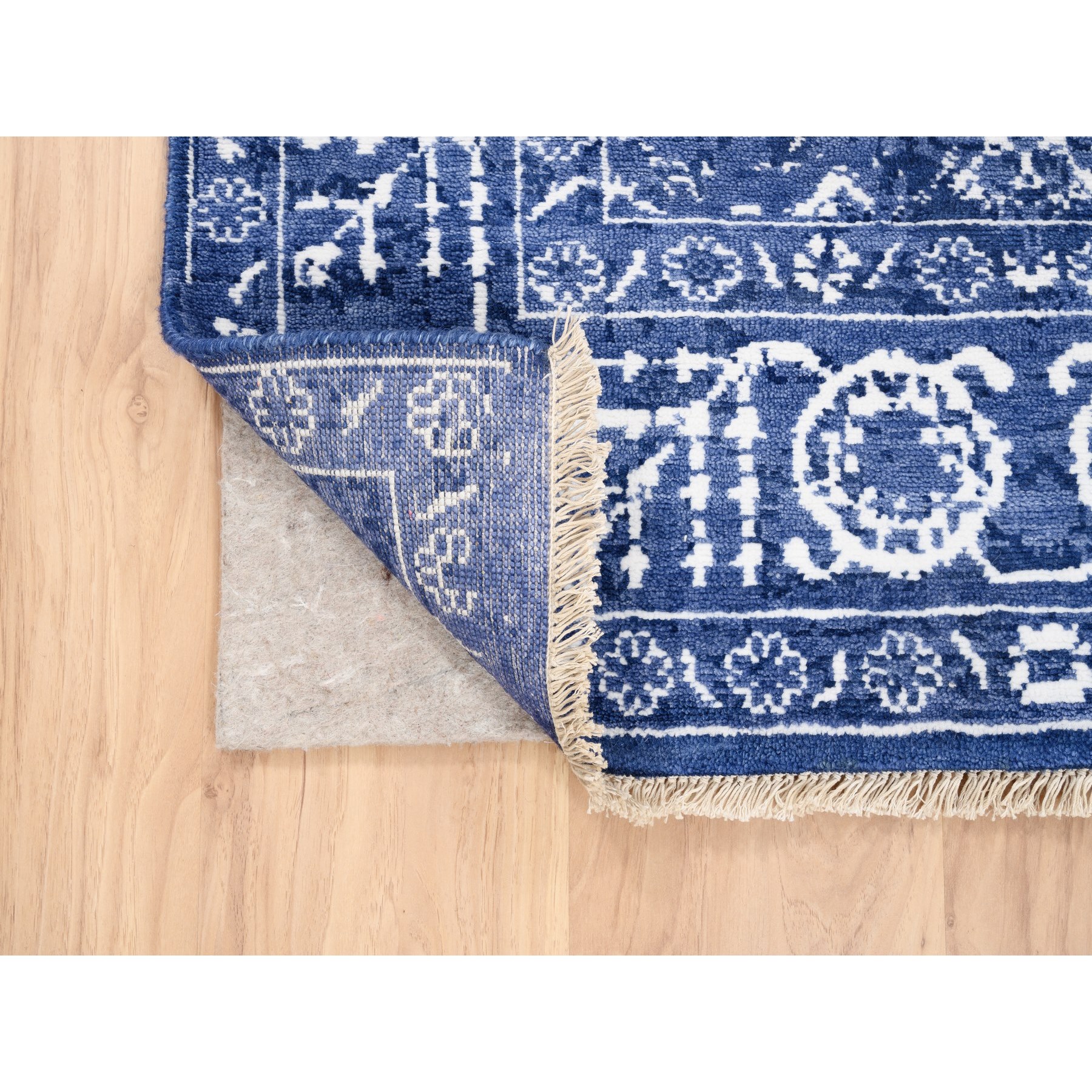 Transitional Hand Knotted Blue 1125914 Rug