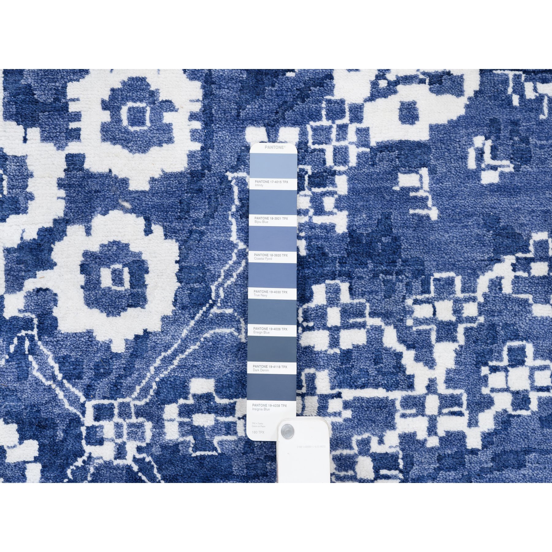 Transitional Hand Knotted Blue 1125916 Rug