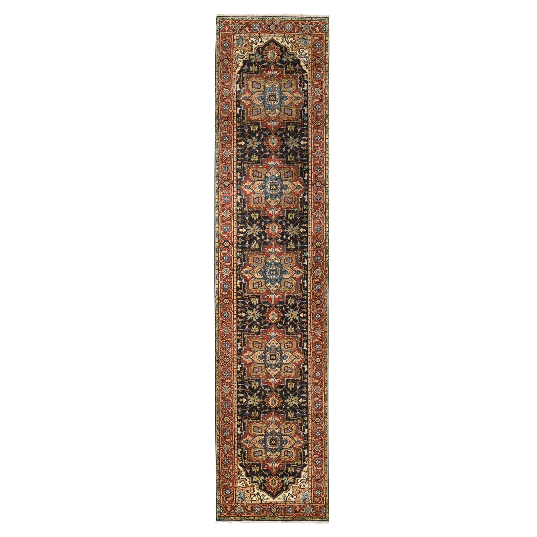 Serapi Heriz and Bakhshayesh Collection Hand Knotted Black Rug No: 1125926