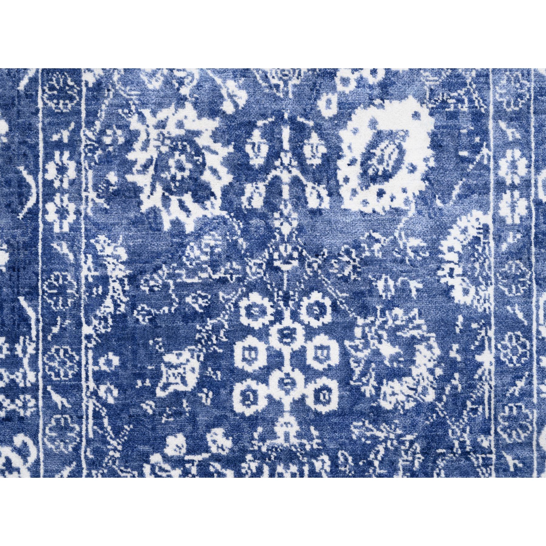 Transitional Hand Knotted Blue 1125934 Rug