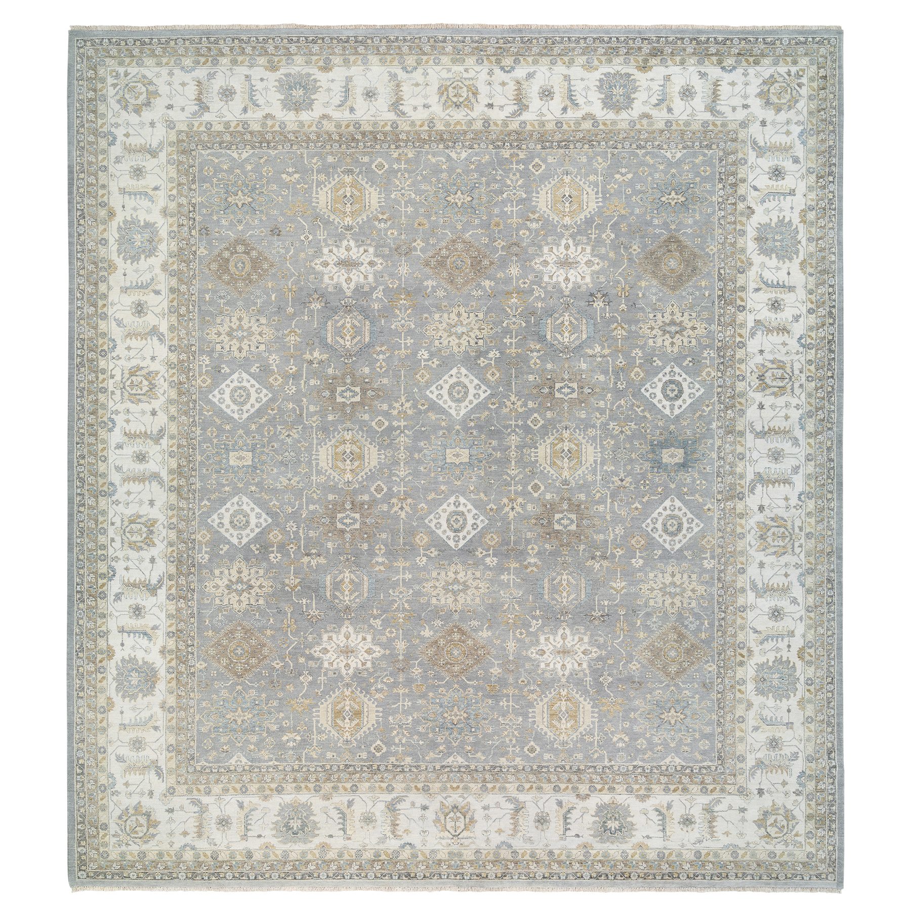 Serapi Heriz and Bakhshayesh Collection Hand Knotted Grey Rug No: 1126136