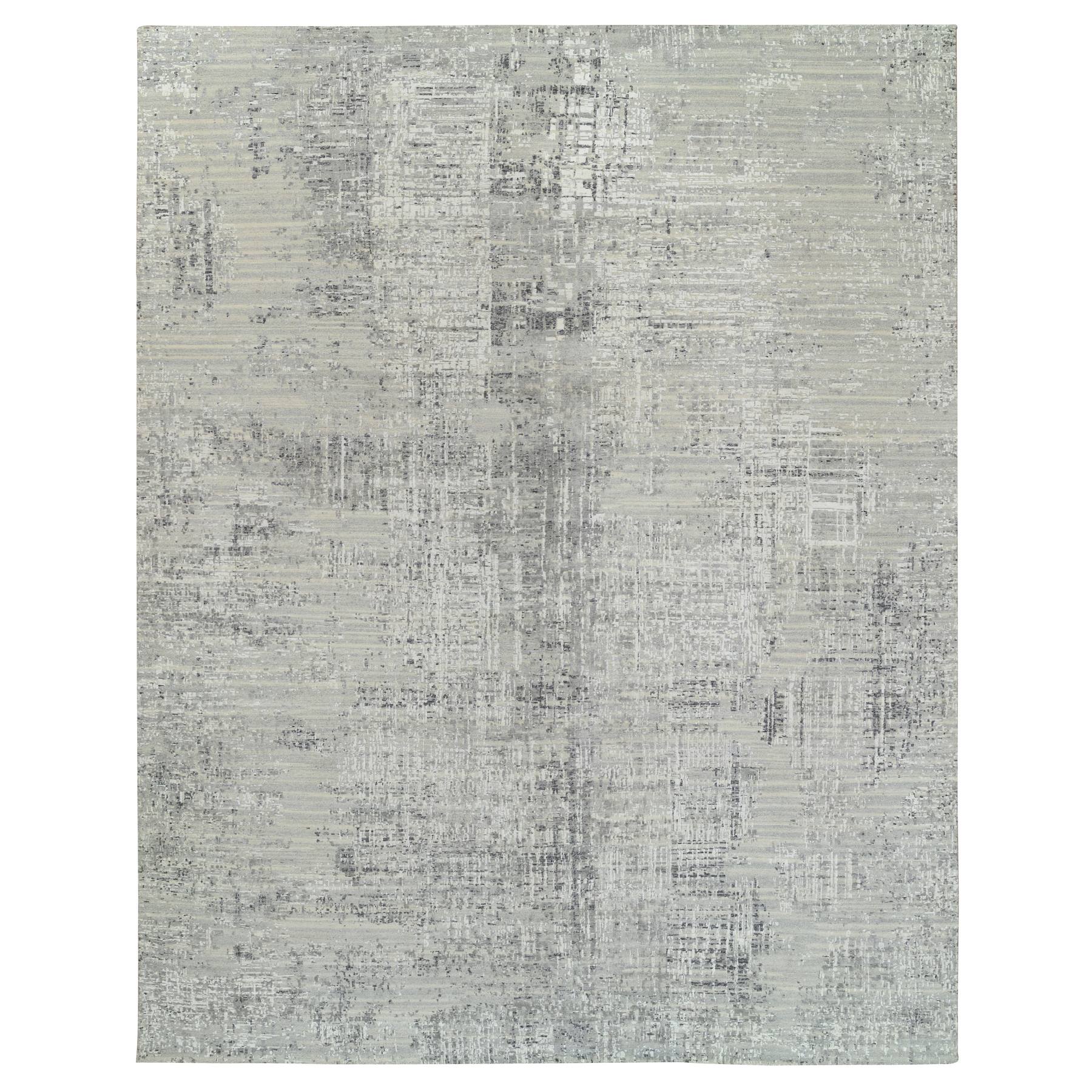  Wool Hand-Knotted Area Rug 14'1