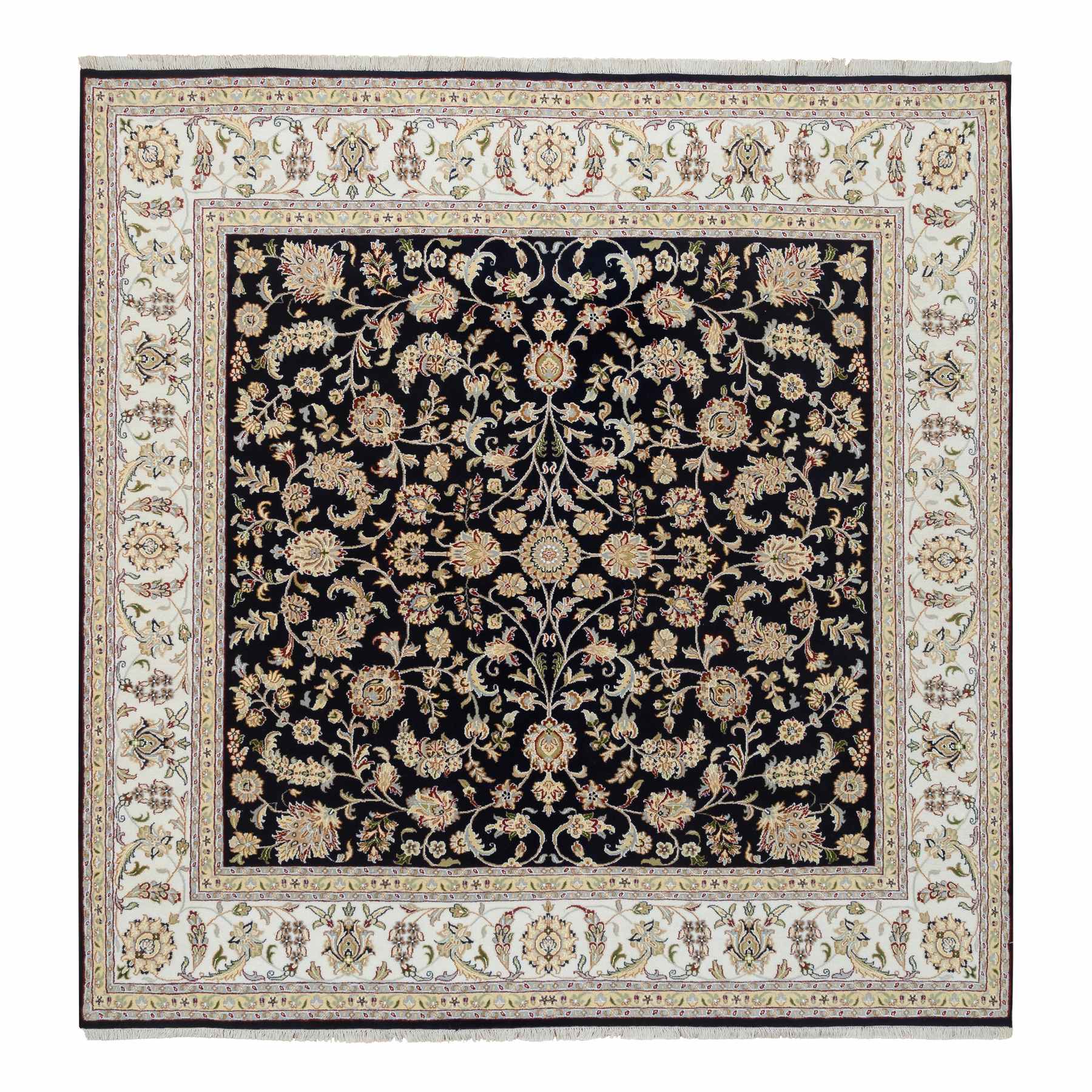 traditional Silk Hand-Knotted Area Rug 8'0