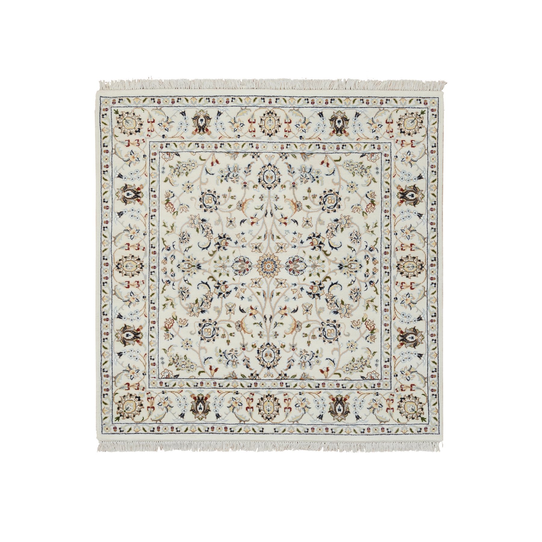 traditional Silk Hand-Knotted Area Rug 4'1