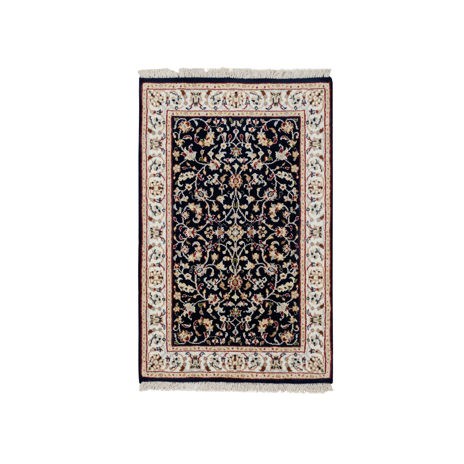 traditional Silk Hand-Knotted Area Rug 2'1