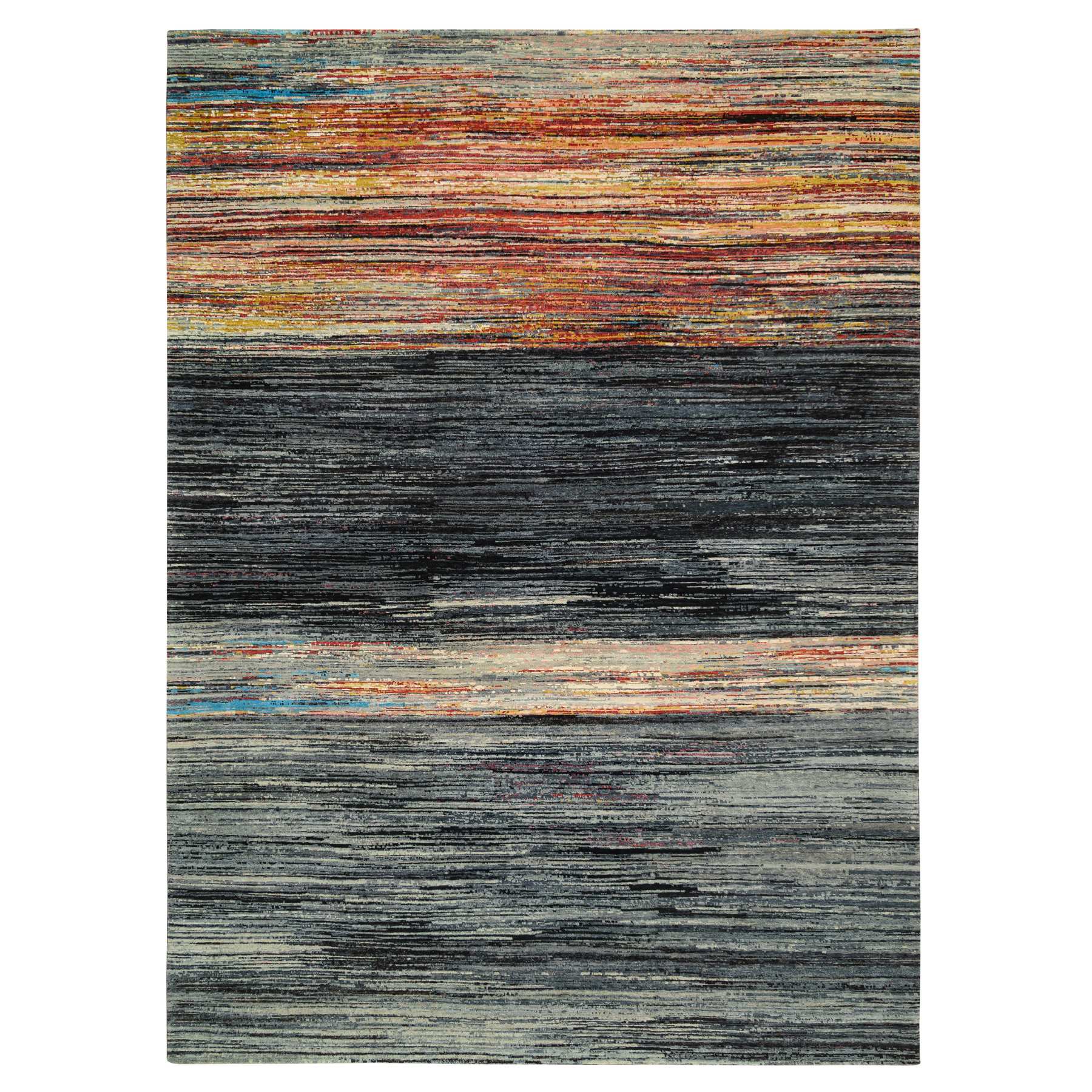  Wool Hand-Knotted Area Rug 8'9