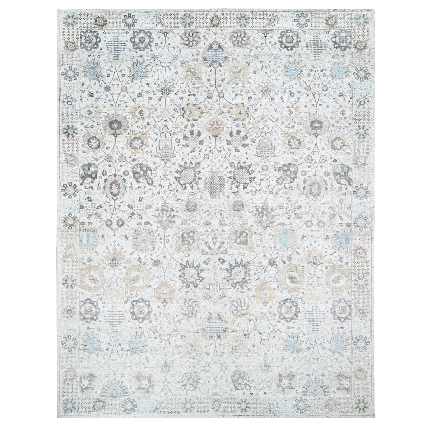  Silk Hand-Knotted Area Rug 13'9