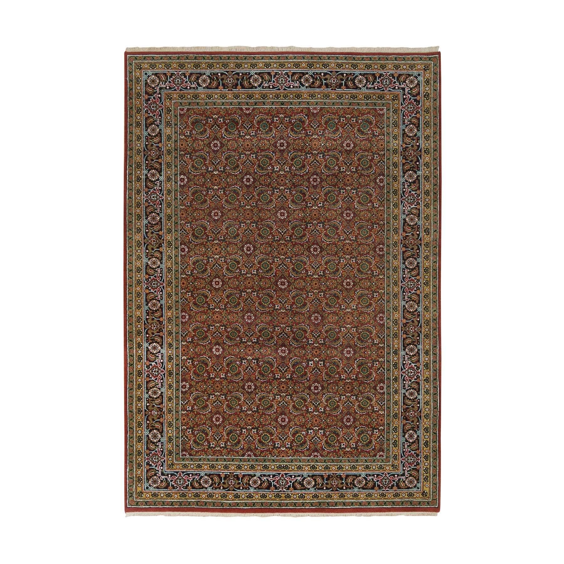 traditional Silk Hand-Knotted Area Rug 6'1