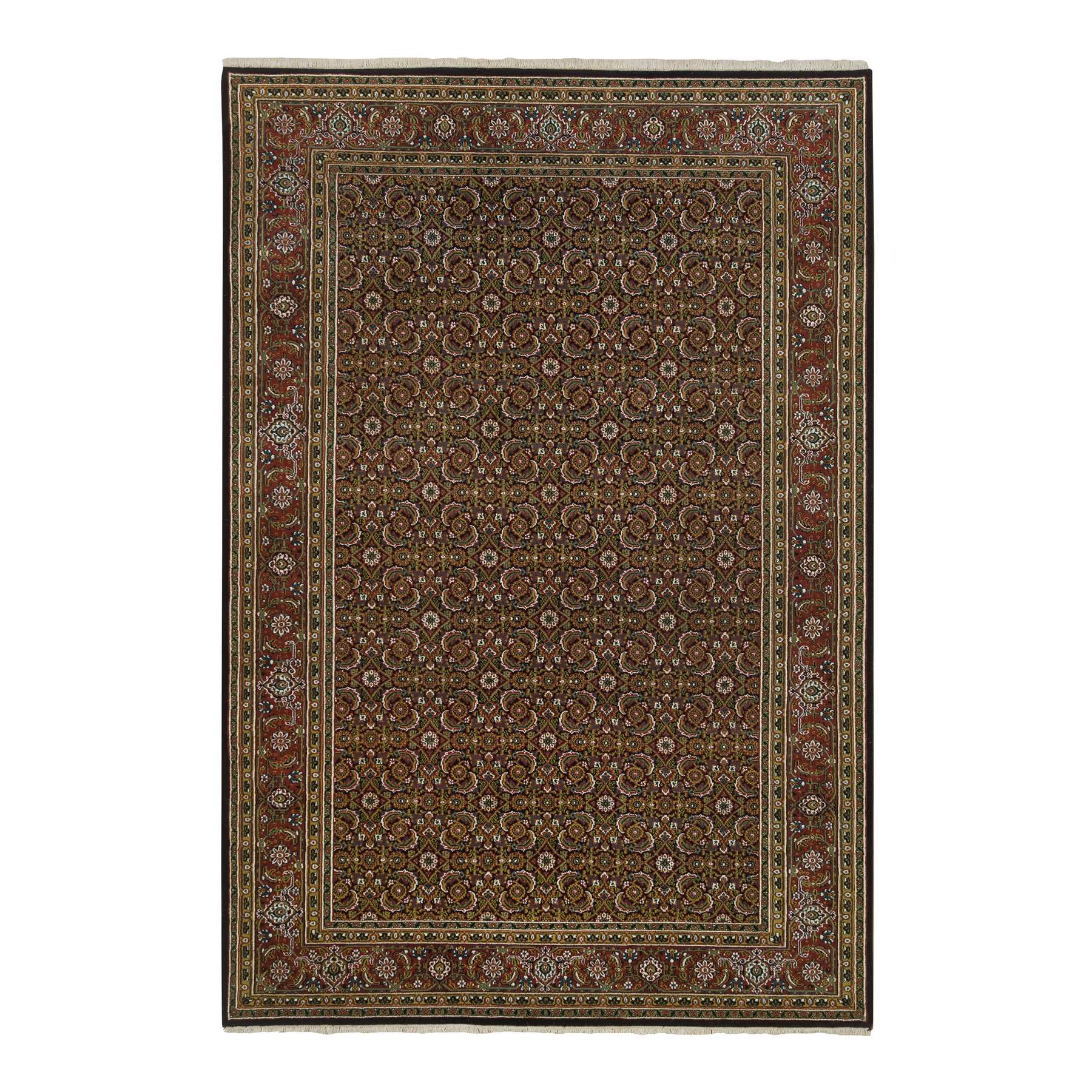 traditional Silk Hand-Knotted Area Rug 5'10