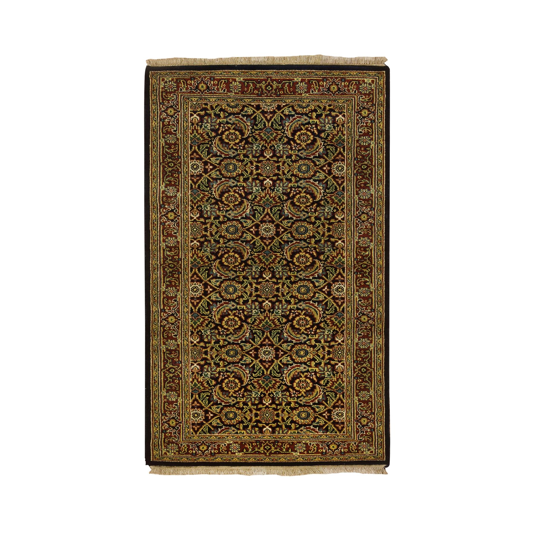 traditional Silk Hand-Knotted Area Rug 2'0