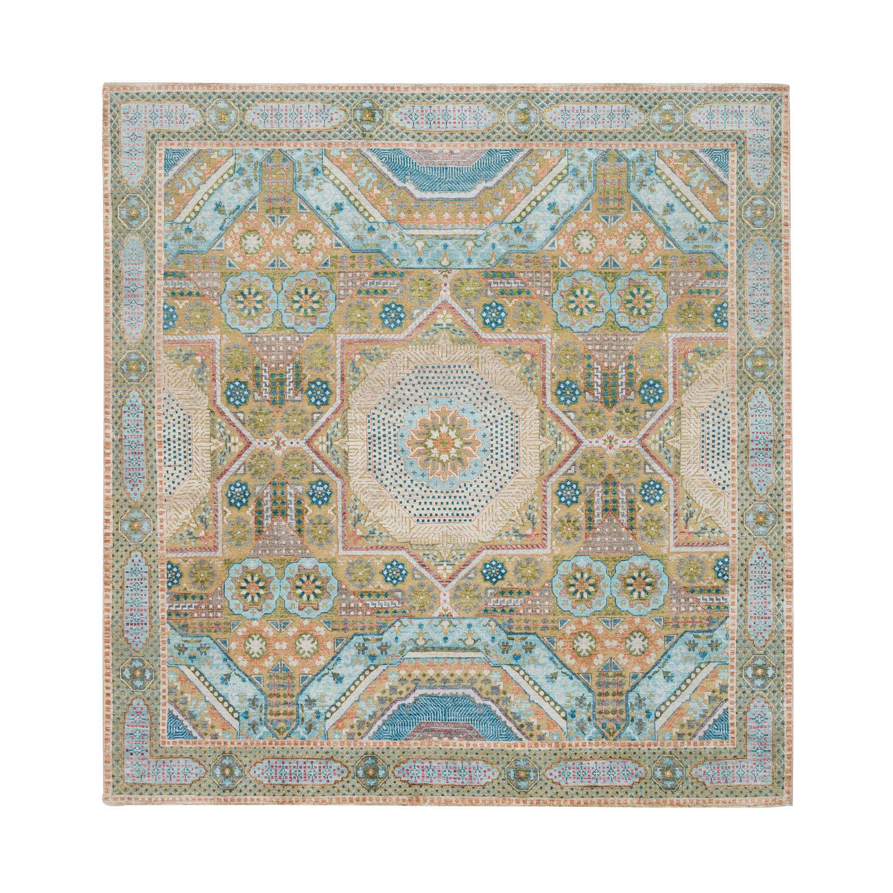 transitional Silk Hand-Knotted Area Rug 7'8