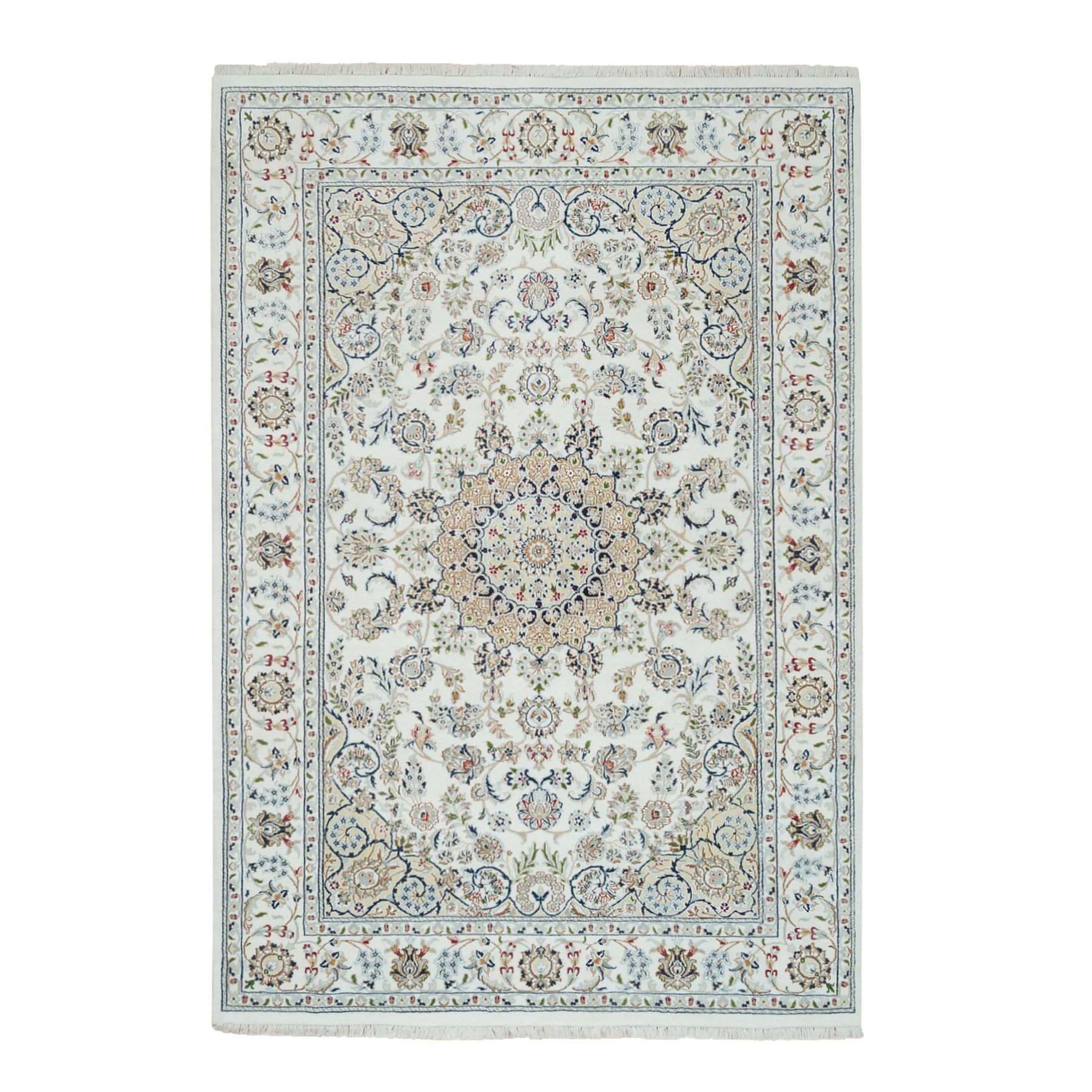 traditional Wool Hand-Knotted Area Rug 6'2