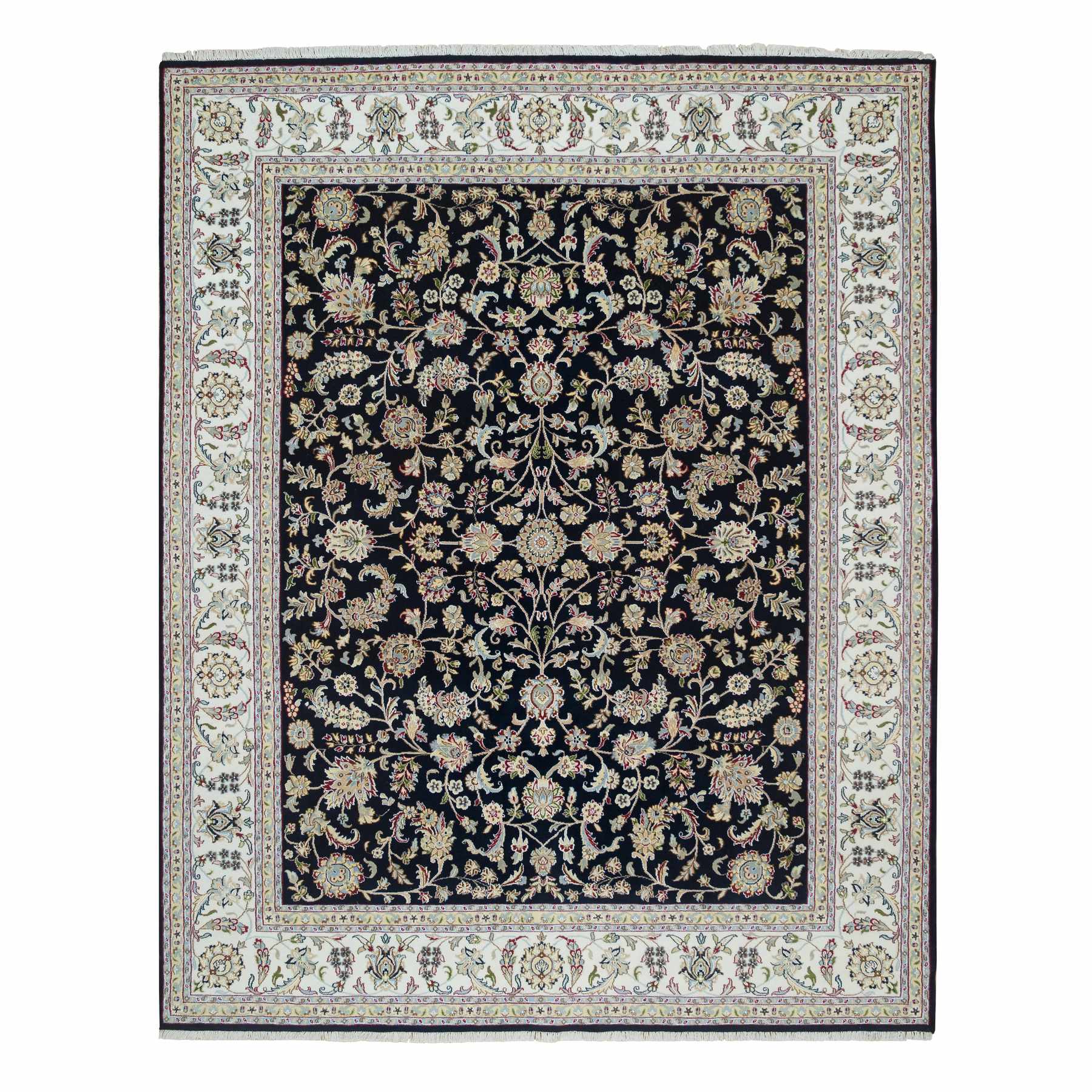 traditional Wool Hand-Knotted Area Rug 8'0
