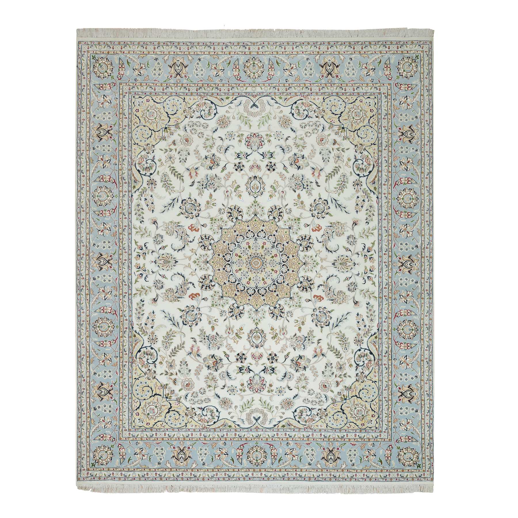 traditional Wool Hand-Knotted Area Rug 7'11