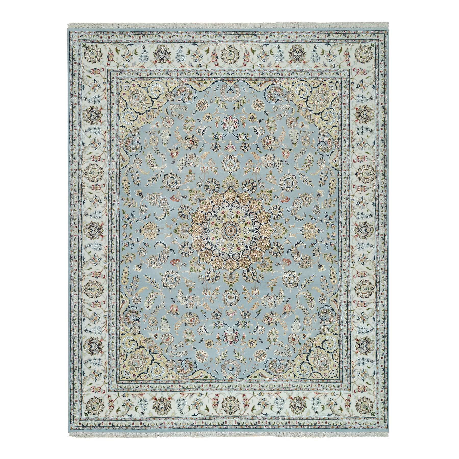 traditional Wool Hand-Knotted Area Rug 8'1