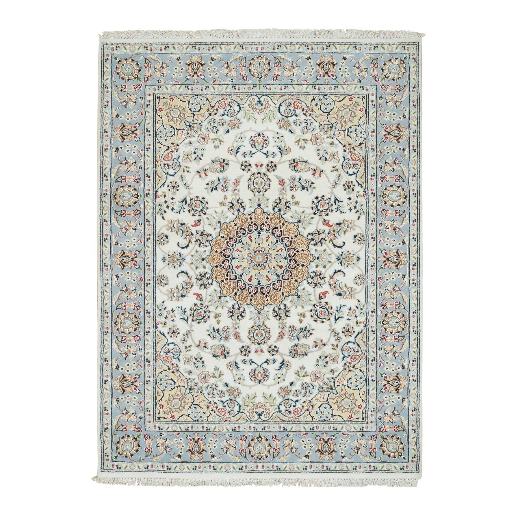 traditional Wool Hand-Knotted Area Rug 4'9