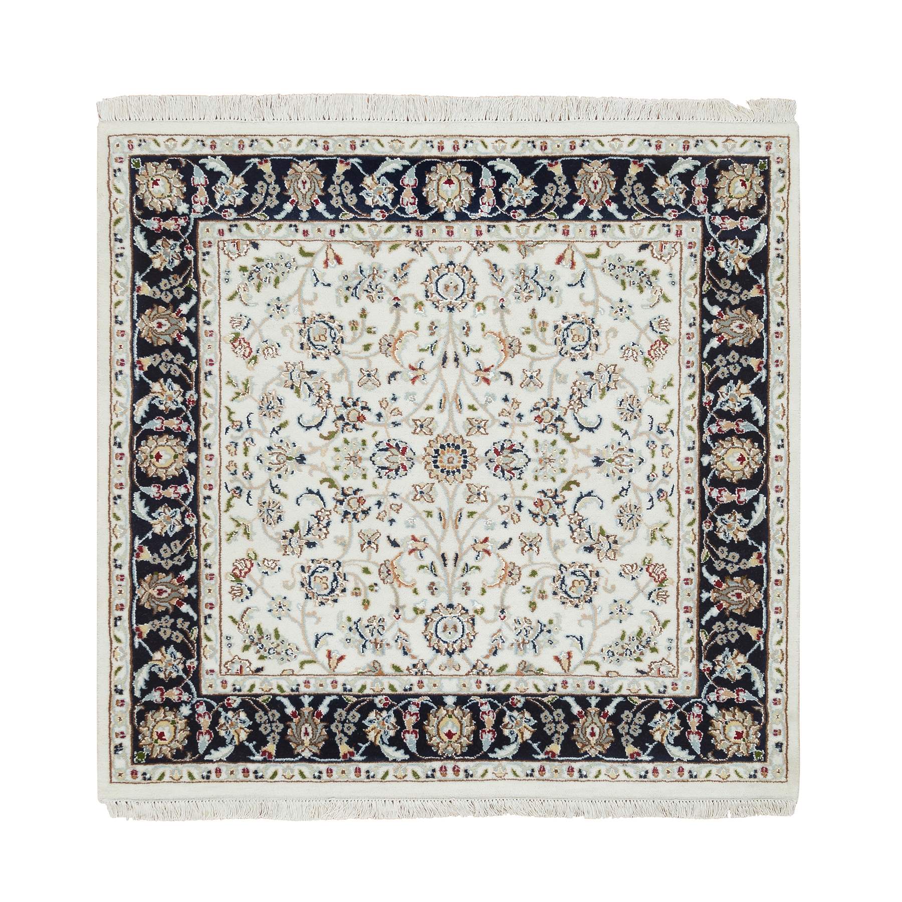 traditional Wool Hand-Knotted Area Rug 4'1