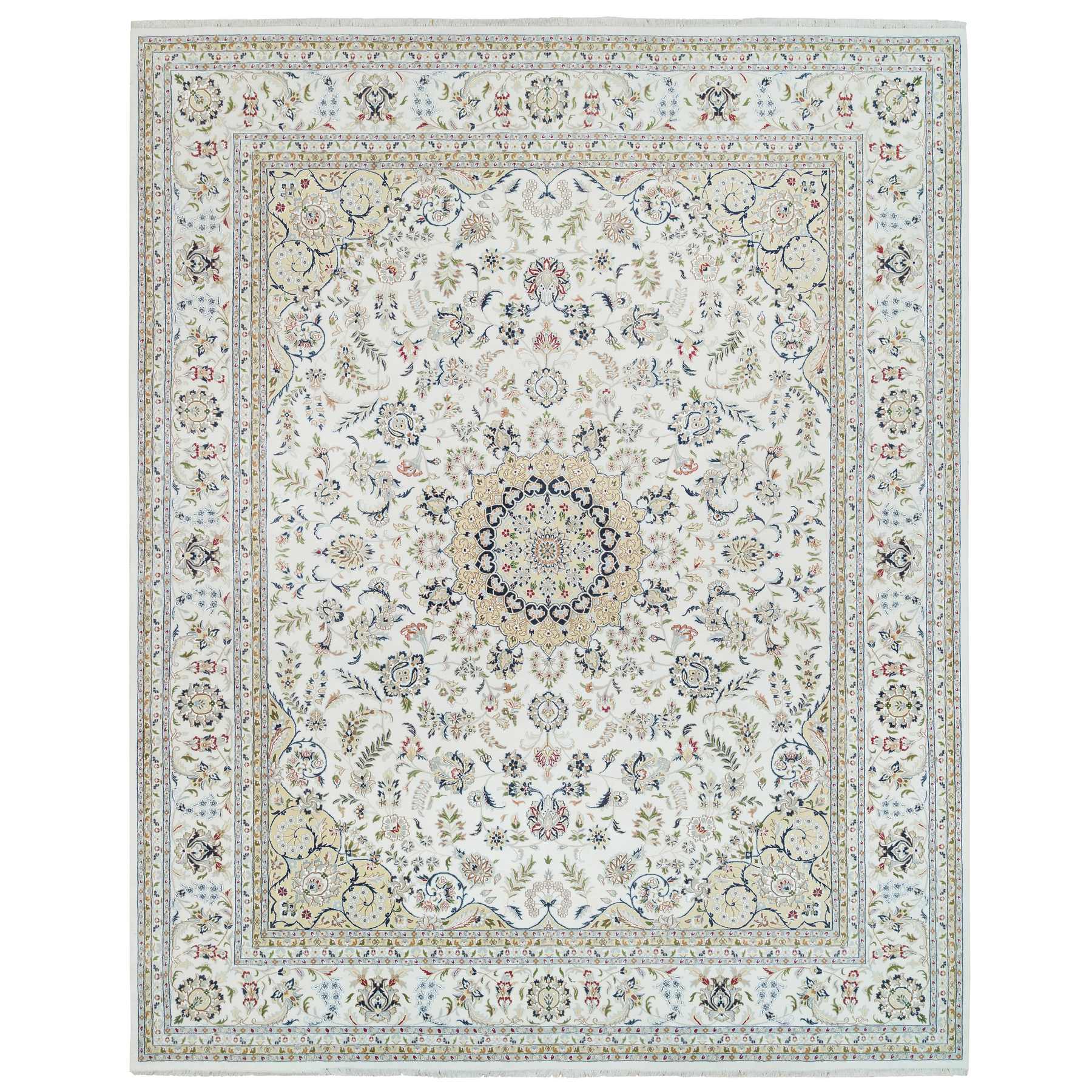 traditional Wool Hand-Knotted Area Rug 12'2