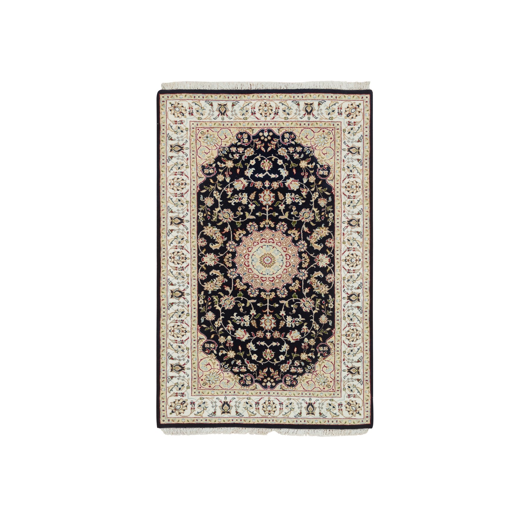 traditional Wool Hand-Knotted Area Rug 3'1