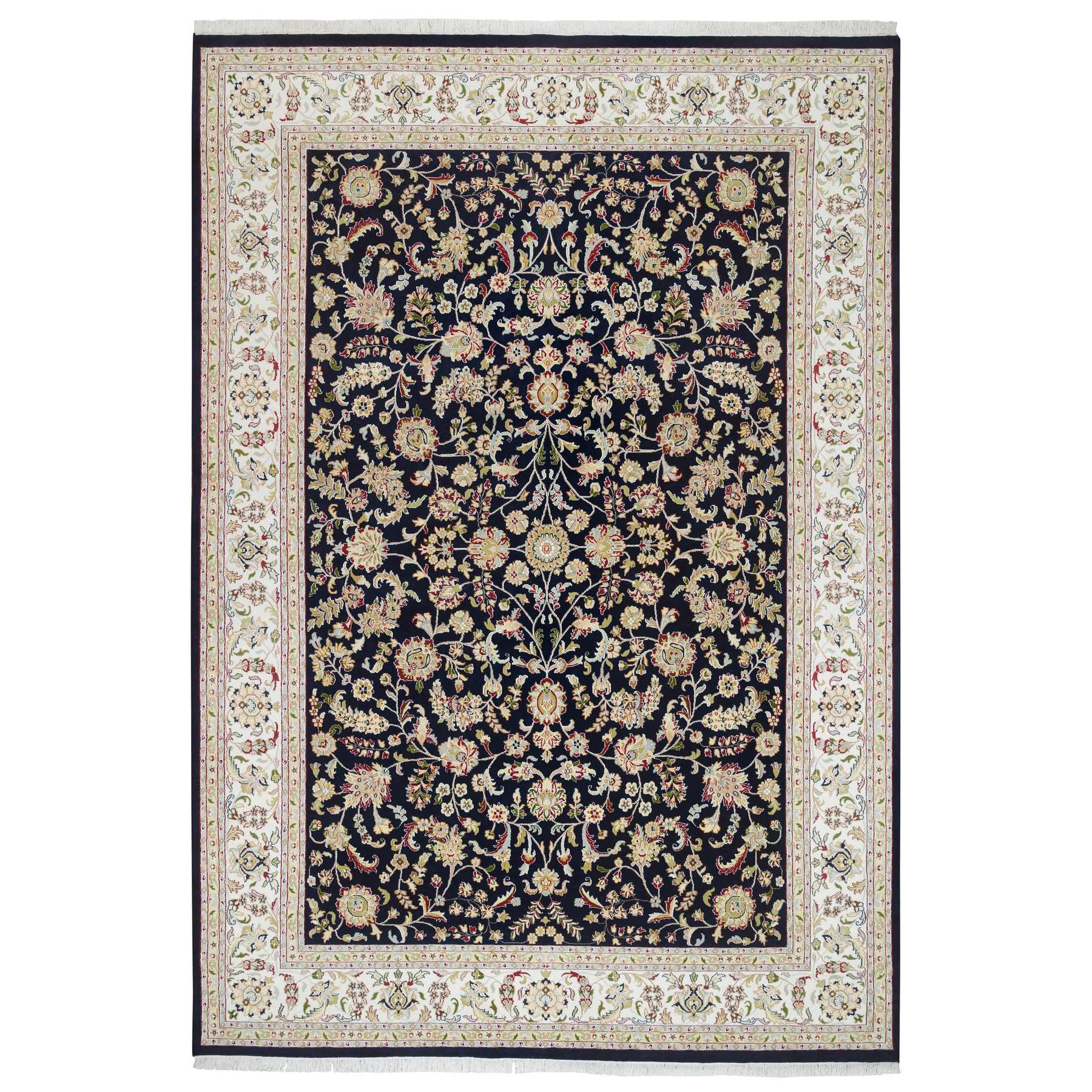 traditional Wool Hand-Knotted Area Rug 9'9
