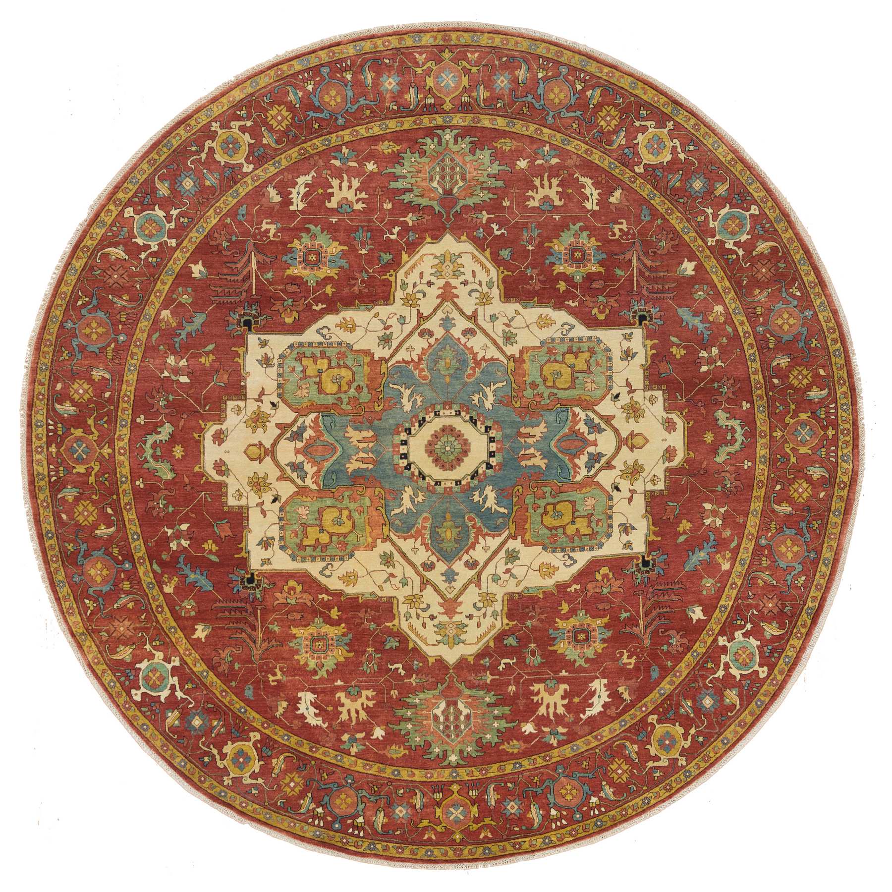  Wool Hand-Knotted Area Rug 11'10