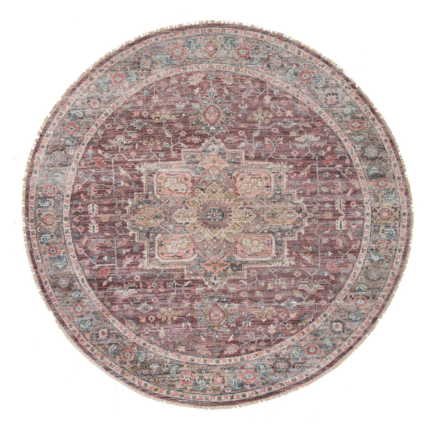 traditional Wool Hand-Knotted Area Rug 9'7