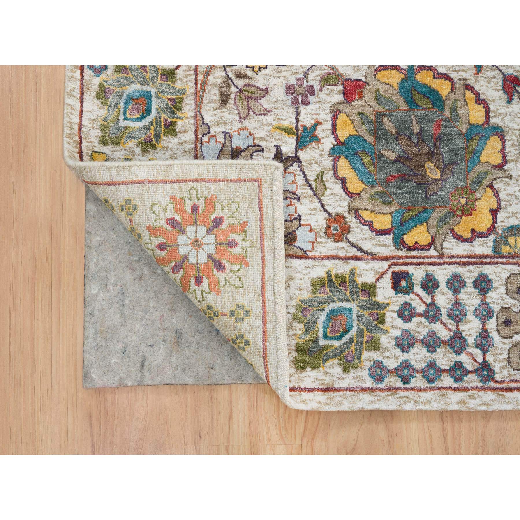  Silk Hand-Knotted Area Rug 10'2