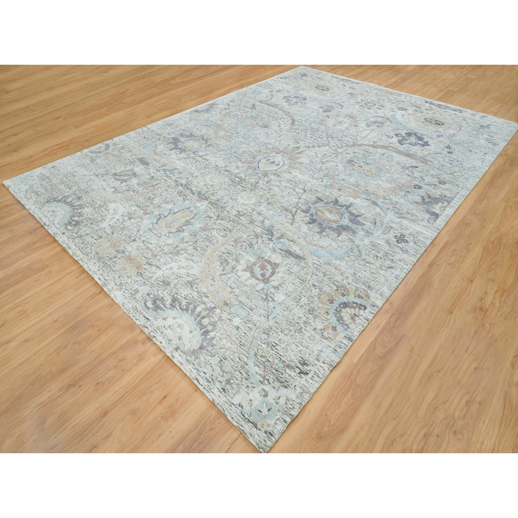  Silk Hand-Knotted Area Rug 10'0