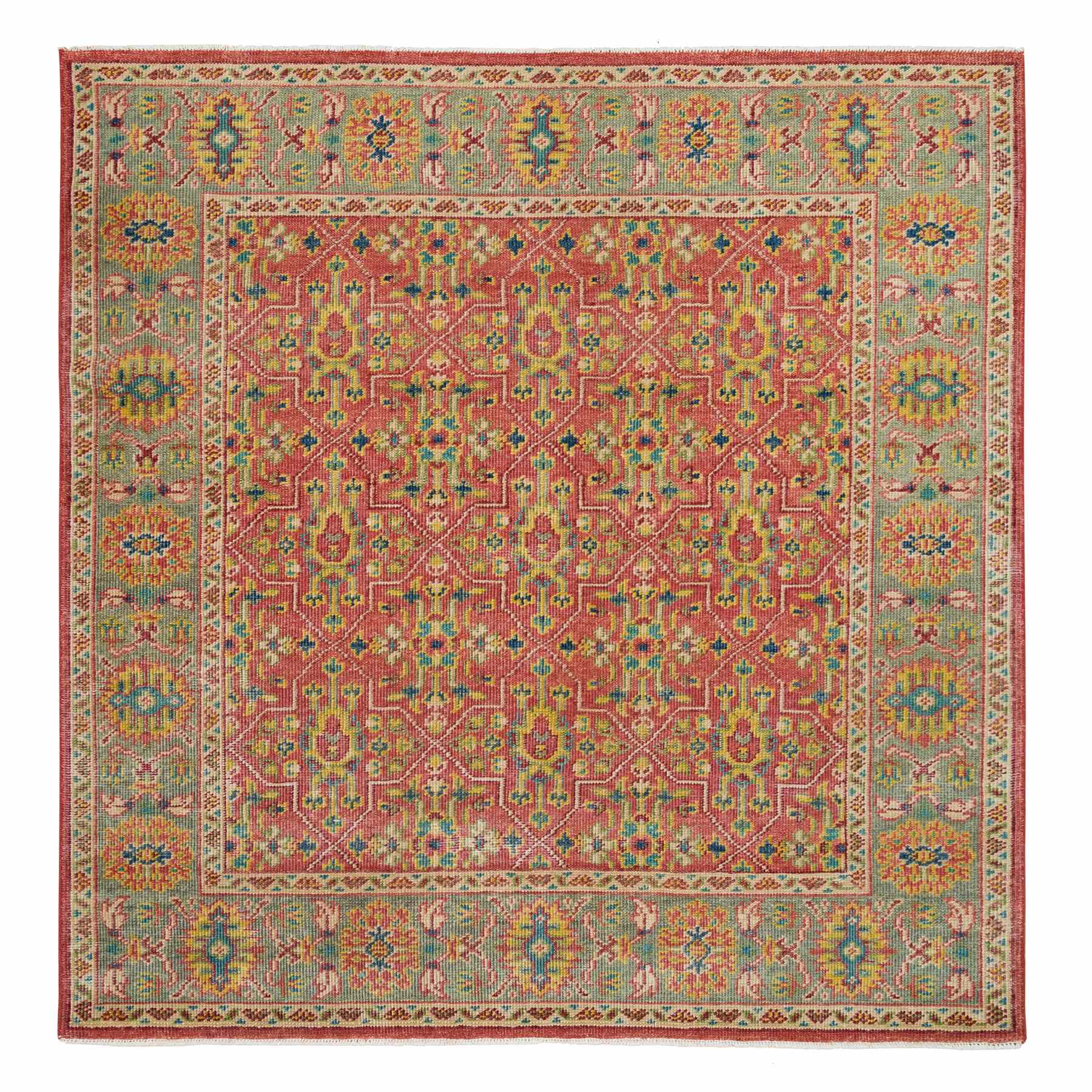 transitional Wool Hand-Knotted Area Rug 9'10