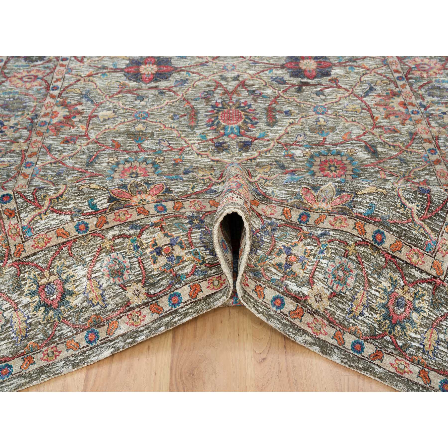  Silk Hand-Knotted Area Rug 6'4