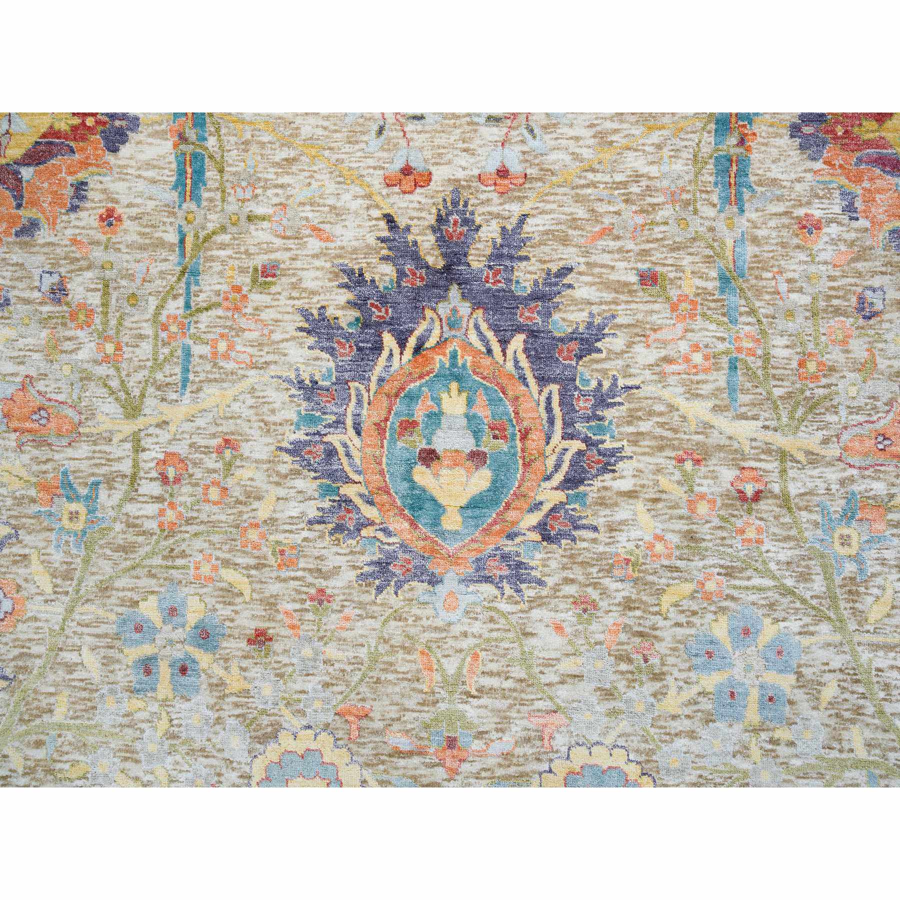  Silk Hand-Knotted Area Rug 10'3